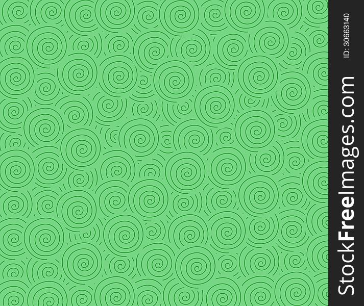 Vector background from green curls