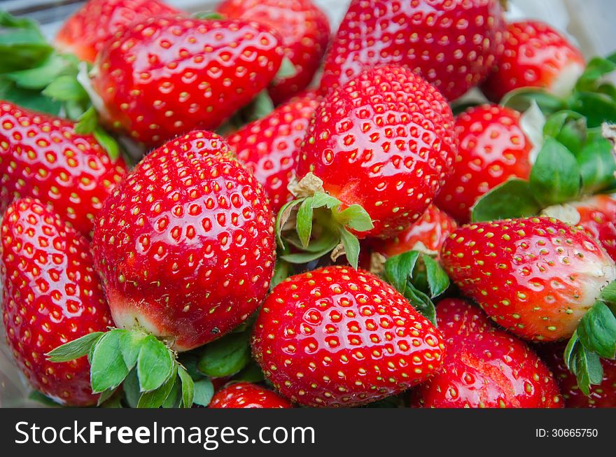 Fresh Strawberries in a market