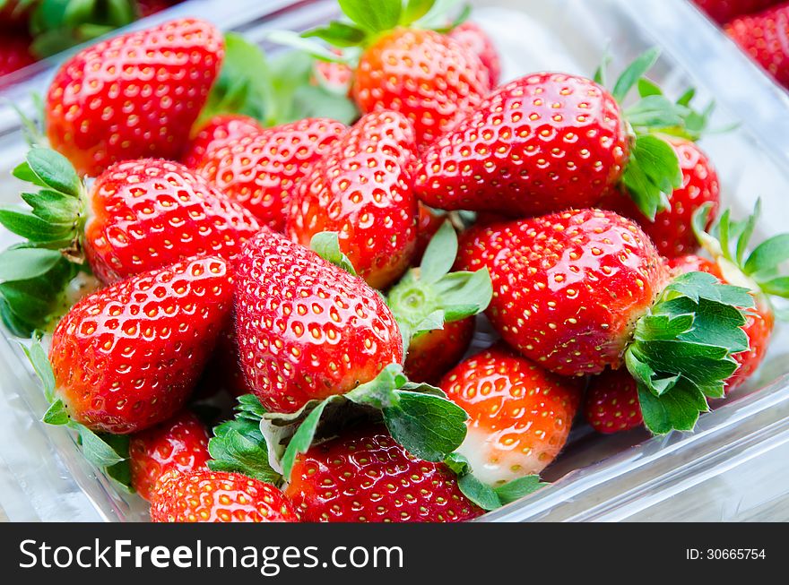 Fresh Strawberries in a market