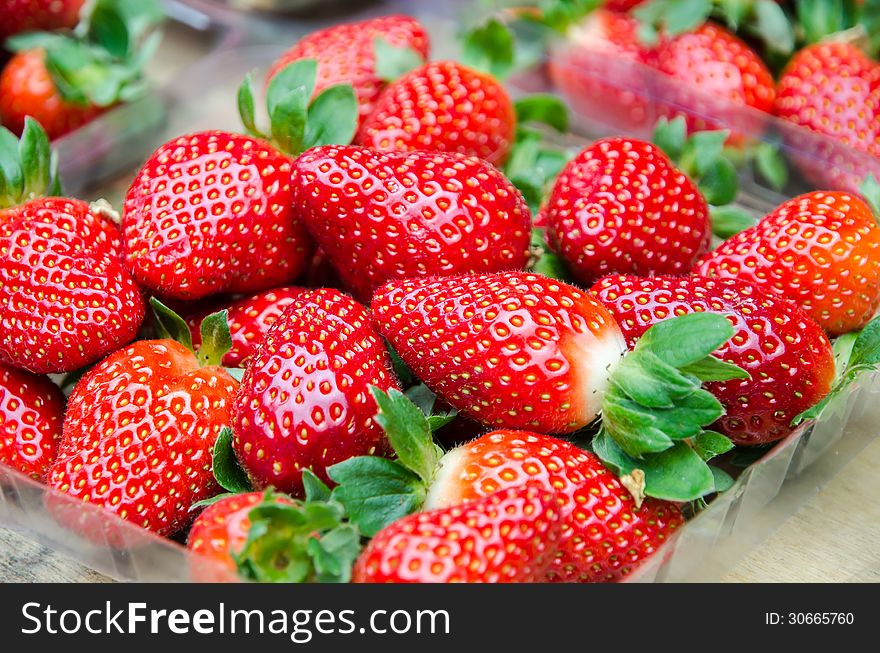 Fresh Strawberries in a market