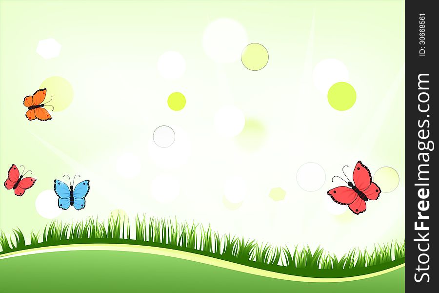 Background with butterflies