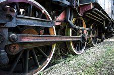 Old Steam Locomotive Wheels Royalty Free Stock Image Old Steam Locomotive Wheels Royalty Free Stock Image