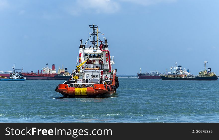 Anchor Handling Vessel near Singapore