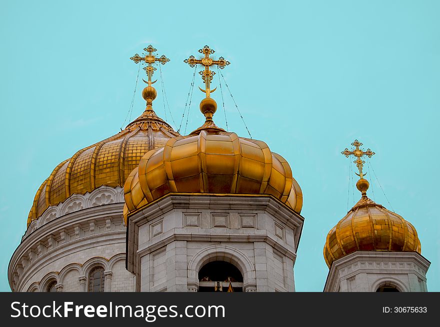 Russia. Moscow. Cathedral of Christ the Saviour cupola