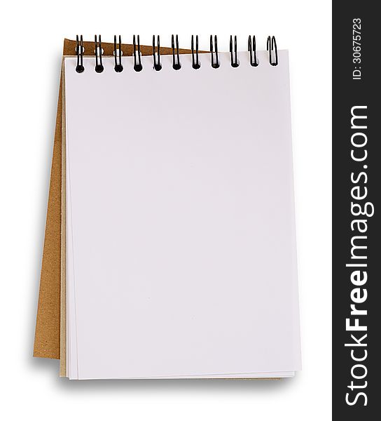 Open blank notebook isolated on white, clipping path. Open blank notebook isolated on white, clipping path.