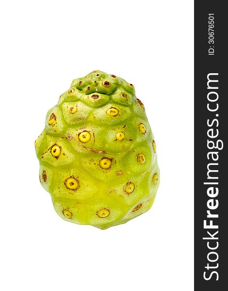 Isolated noni fruit or Morinda fruit