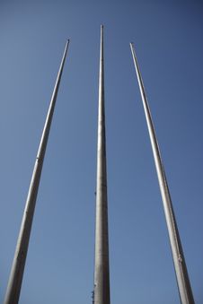 Flagpole Vertical Up Stock Photos