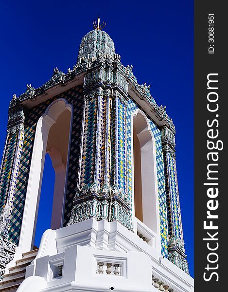 Pagoda in the temple of Thailand was construction in rama1 of Rattanakosin.