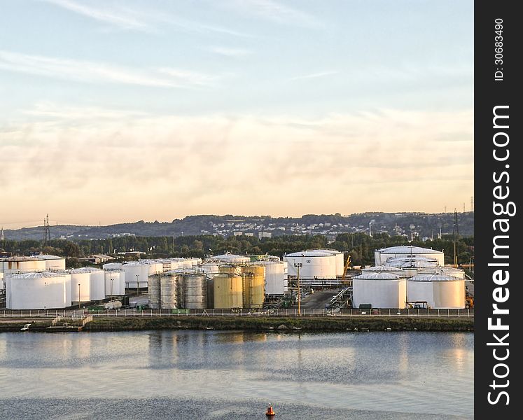 Chemical plant in the harbour of le havre