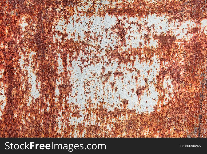 Heavy corroded rusty metal surface as background or texture. Heavy corroded rusty metal surface as background or texture
