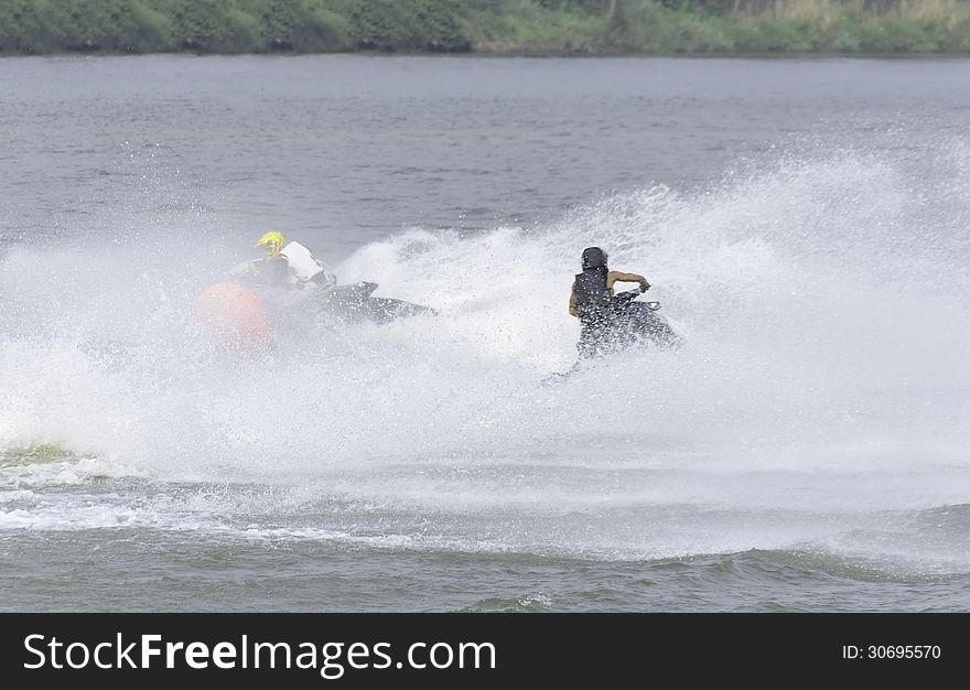 Jetski racing in the river