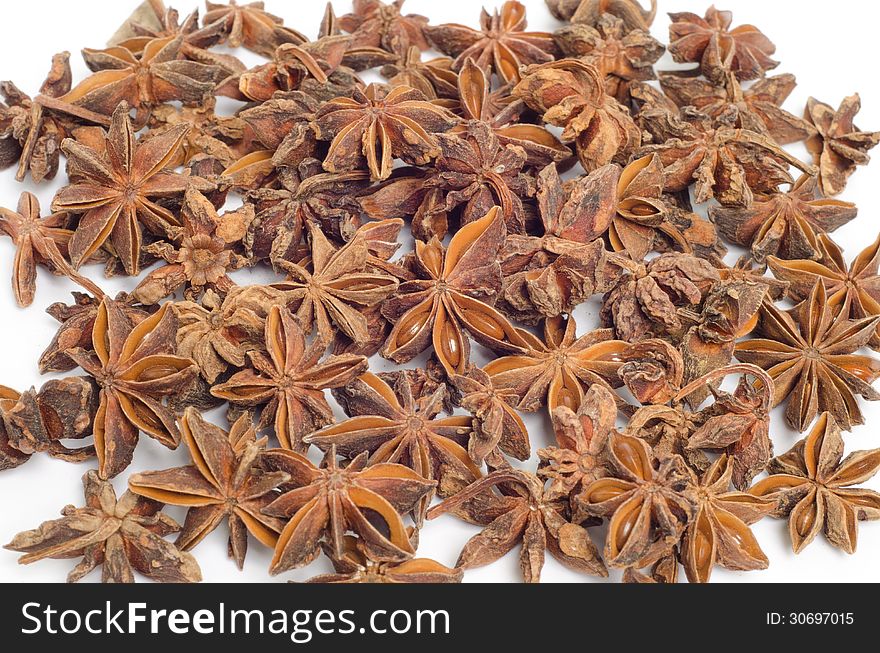 Star anise isolated on a white background