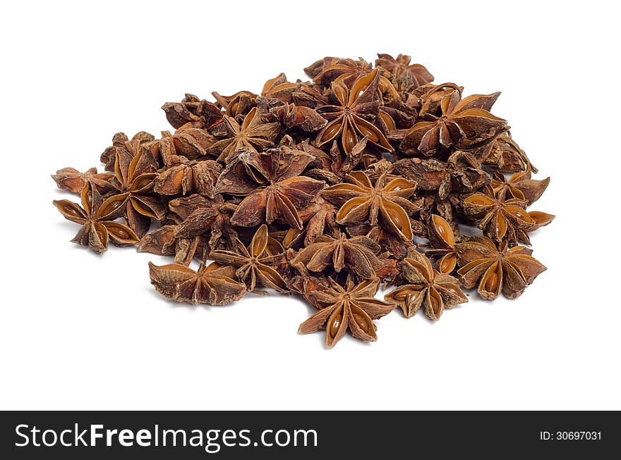 Star anise isolated on a white background