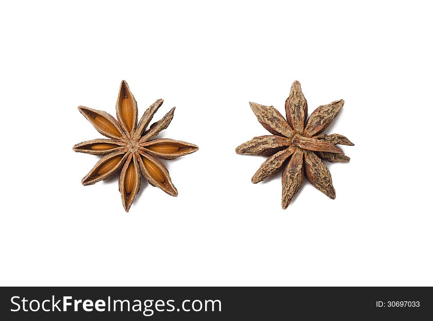 Star anise isolated on a white background