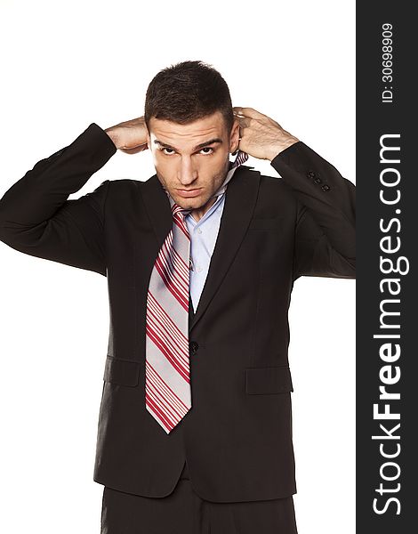 Businessman Tied His Tie