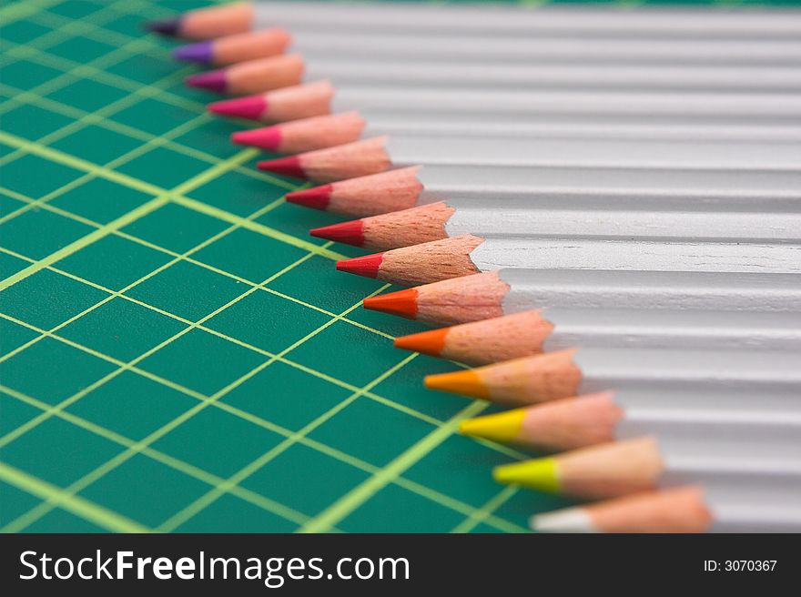 Coloured Pencils on designers board