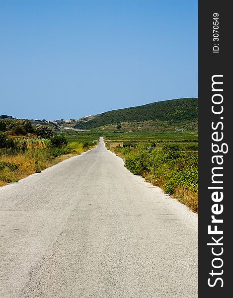 Isolated Straight Road