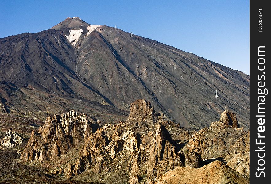 El Teide, highest peak of Tenerife and an active volcano