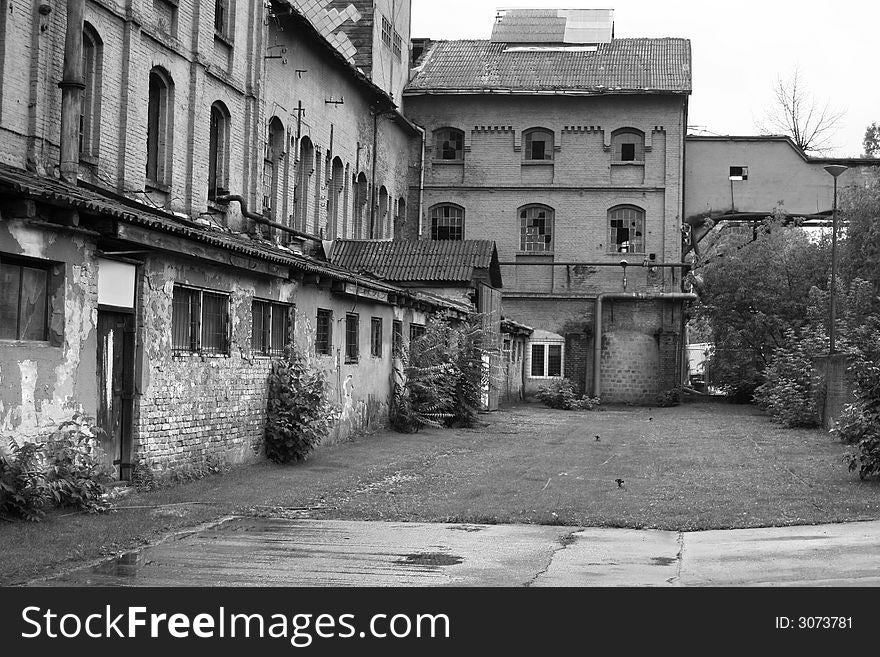 Black and white building in Europe