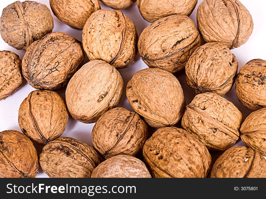 Walnuts Close Up Isolated