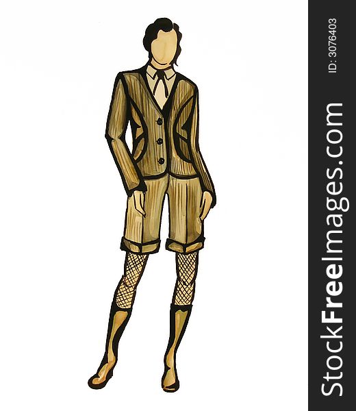 One illustration from my set of fashion illustratoins. One illustration from my set of fashion illustratoins.