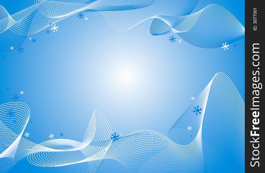 New-year background with snowflakes