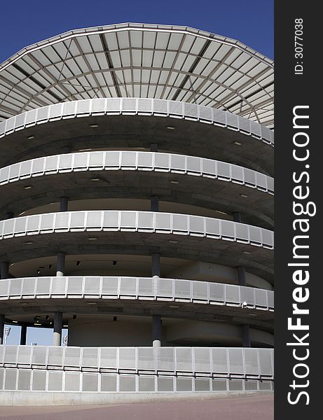 Tall Round Building And Roof, Clear Blue Sunny Sky, Sydney, Australia