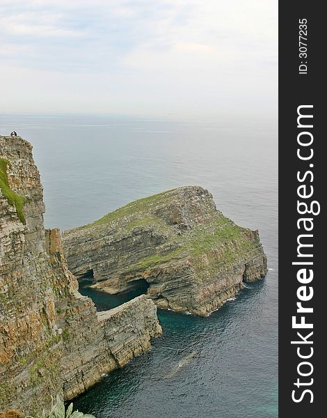 Cliff at the Cantabrian coast, Asturias, Spain