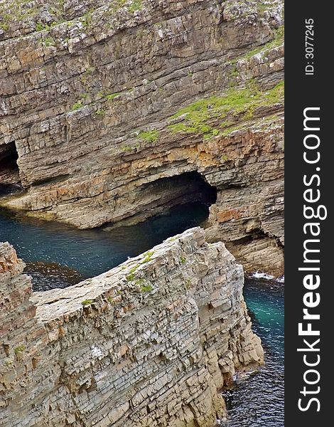 Cliff at the Cantabrian coast, Asturias, Spain