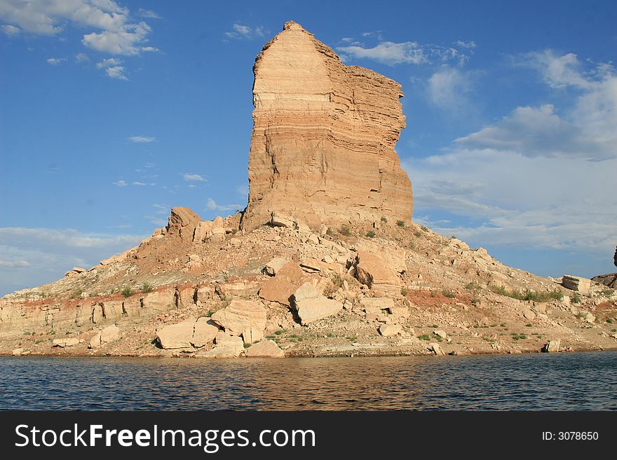 Sedimentary Rock off Lake Mead. Sedimentary Rock off Lake Mead