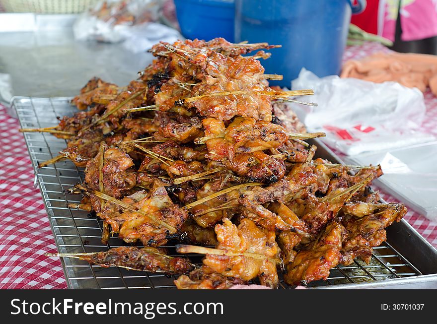 Chicken grill , thai street food.