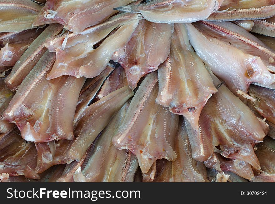 Striped snakehead fish in market, Thailand