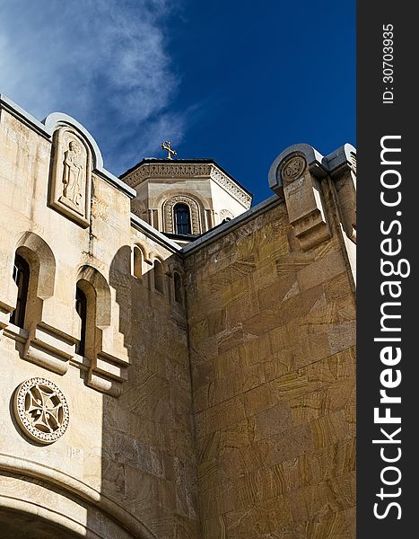 cathedral Sameba , details of medieval architecture. cathedral Sameba , details of medieval architecture