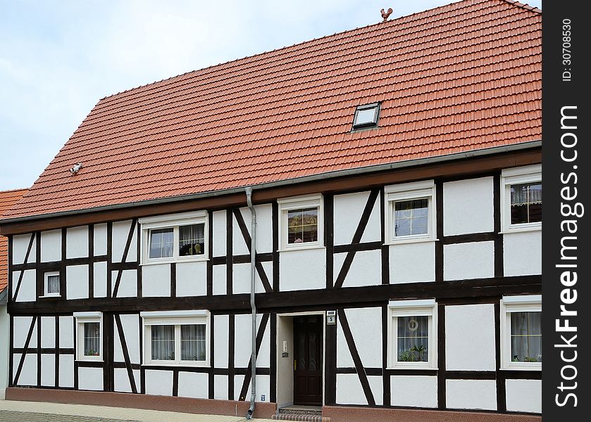 Renovated half-timbered house