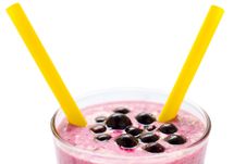 Blueberry Smoothie Close Up Royalty Free Stock Photo