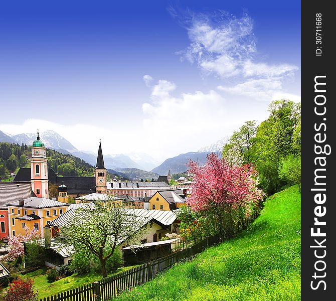 Beautiful Alpen scenery - Berchtesgaden, Bavaria. Beautiful Alpen scenery - Berchtesgaden, Bavaria