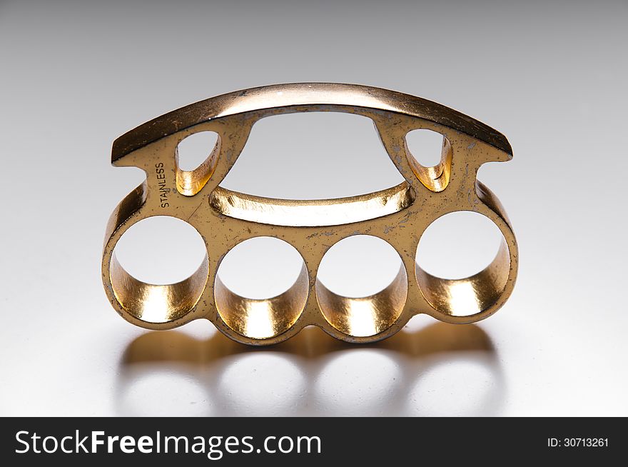 Metal Knuckle Duster at white background