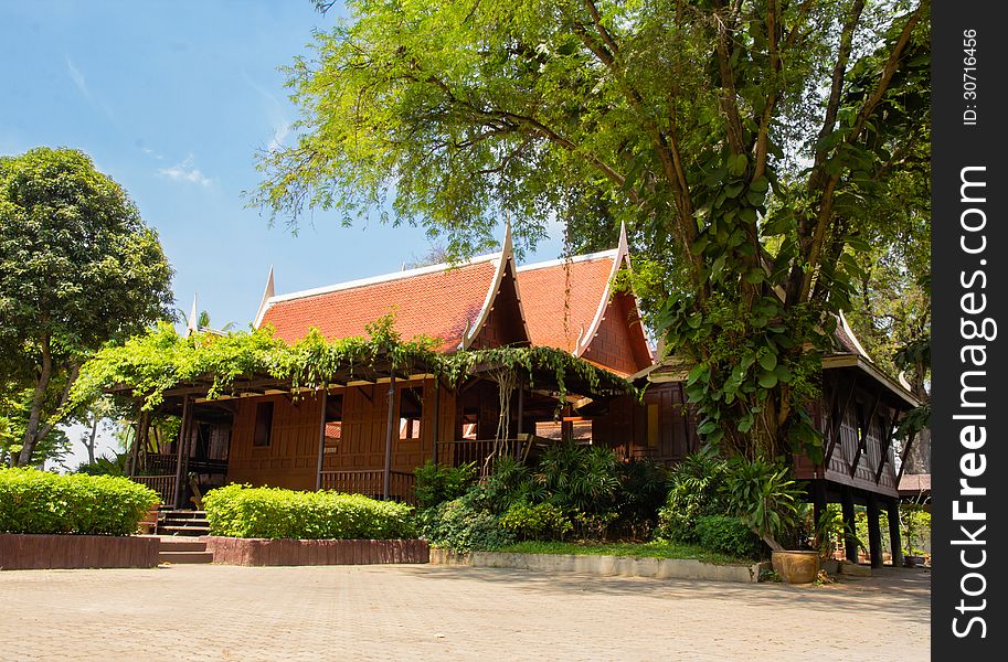 The house in Thai style. The house in Thai style