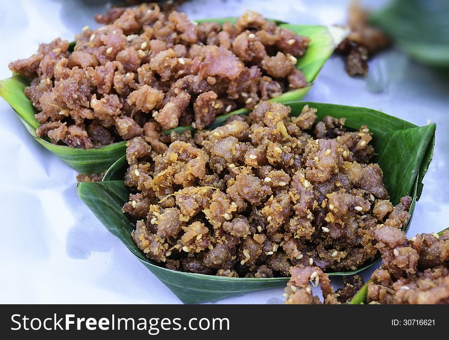 Pork On Banana Leaf