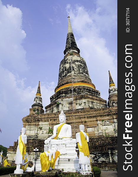 Wat Yai Chai Mongkhon of Ayuthaya Province Thailand