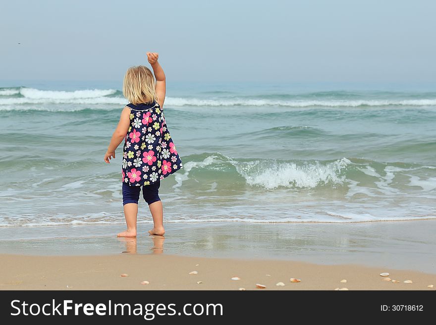 Little girl on the beach