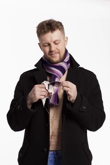 Portrait Of Handsome Stylish Blond Man In Sunglasses And A Coat Stock Photography Portrait Of Handsome Stylish Blond Man In Sunglasses And A Coat Stock Photography