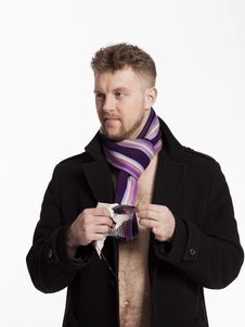 Portrait Of Handsome Stylish Blond Man In Sunglasses And A Coat Royalty Free Stock Photography Portrait Of Handsome Stylish Blond Man In Sunglasses And A Coat Royalty Free Stock Photography