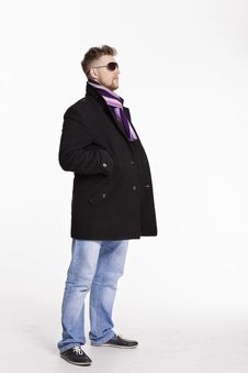 Portrait Of Handsome Stylish Blond Man In Sunglasses And A Coat Stock Image Portrait Of Handsome Stylish Blond Man In Sunglasses And A Coat Stock Image