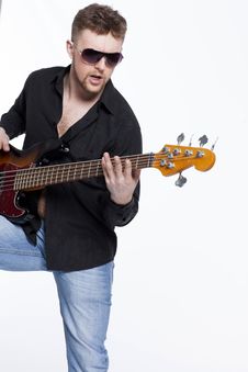 Bass Player With Attitude Stock Photography Bass Player With Attitude Stock Photography