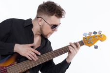Bass Player With Attitude Royalty Free Stock Photo Bass Player With Attitude Royalty Free Stock Photo