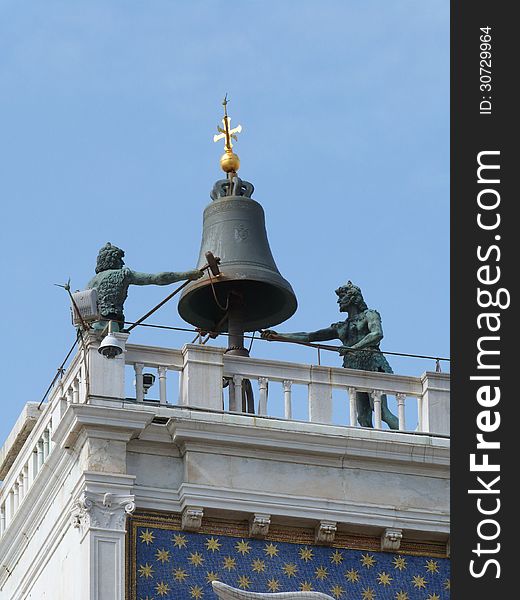 Venice - view of the upper part of the Clock Tower