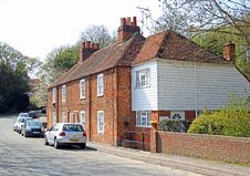 Red Brick Cottages In Rural Kent Royalty Free Stock Image Red Brick Cottages In Rural Kent Royalty Free Stock Image