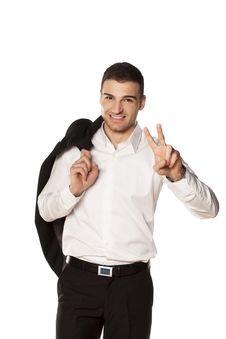 Two Fingers Up Royalty Free Stock Images Two Fingers Up Royalty Free Stock Images