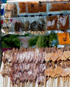 Dried Squid. Stock Images